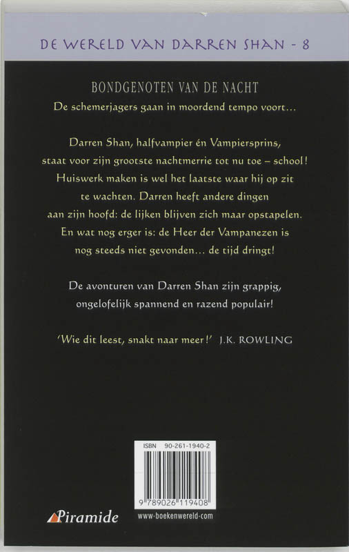 Achterkant van Bondgenoten van de nacht