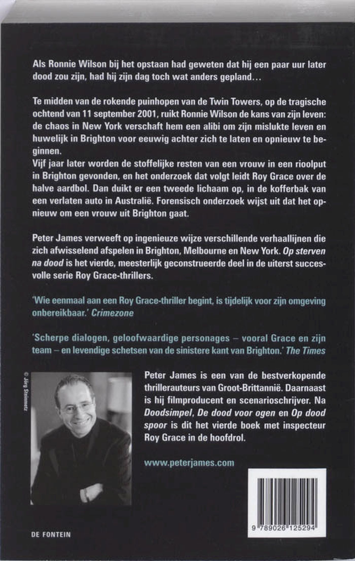 Achterkant van Op sterven na dood