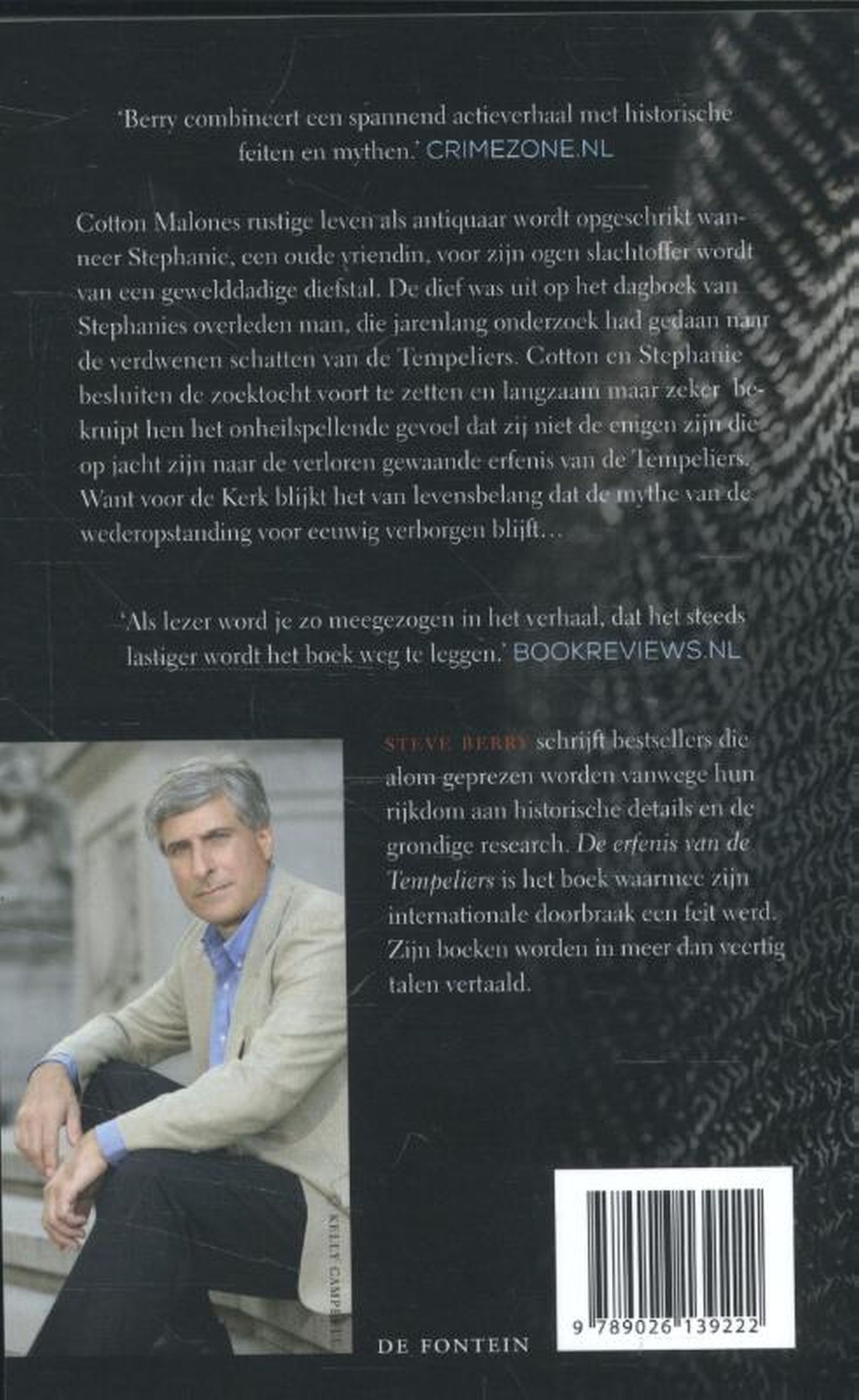 Achterkant van De erfenis van de Tempeliers