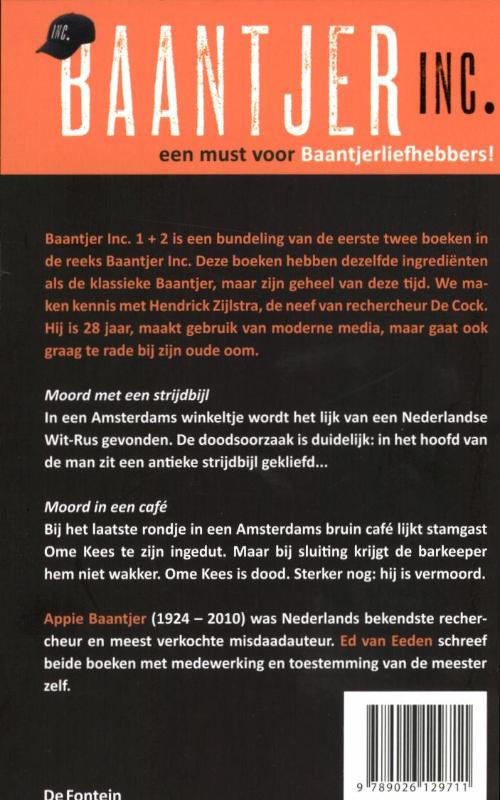 Achterkant van Moord met een strijlbijl ; Moord in een café
