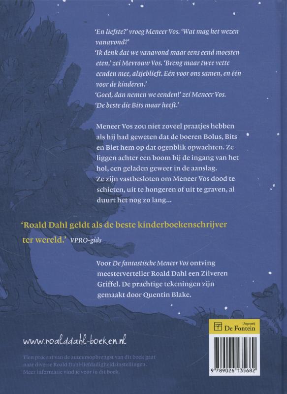 Achterkant van De fantastische meneer Vos