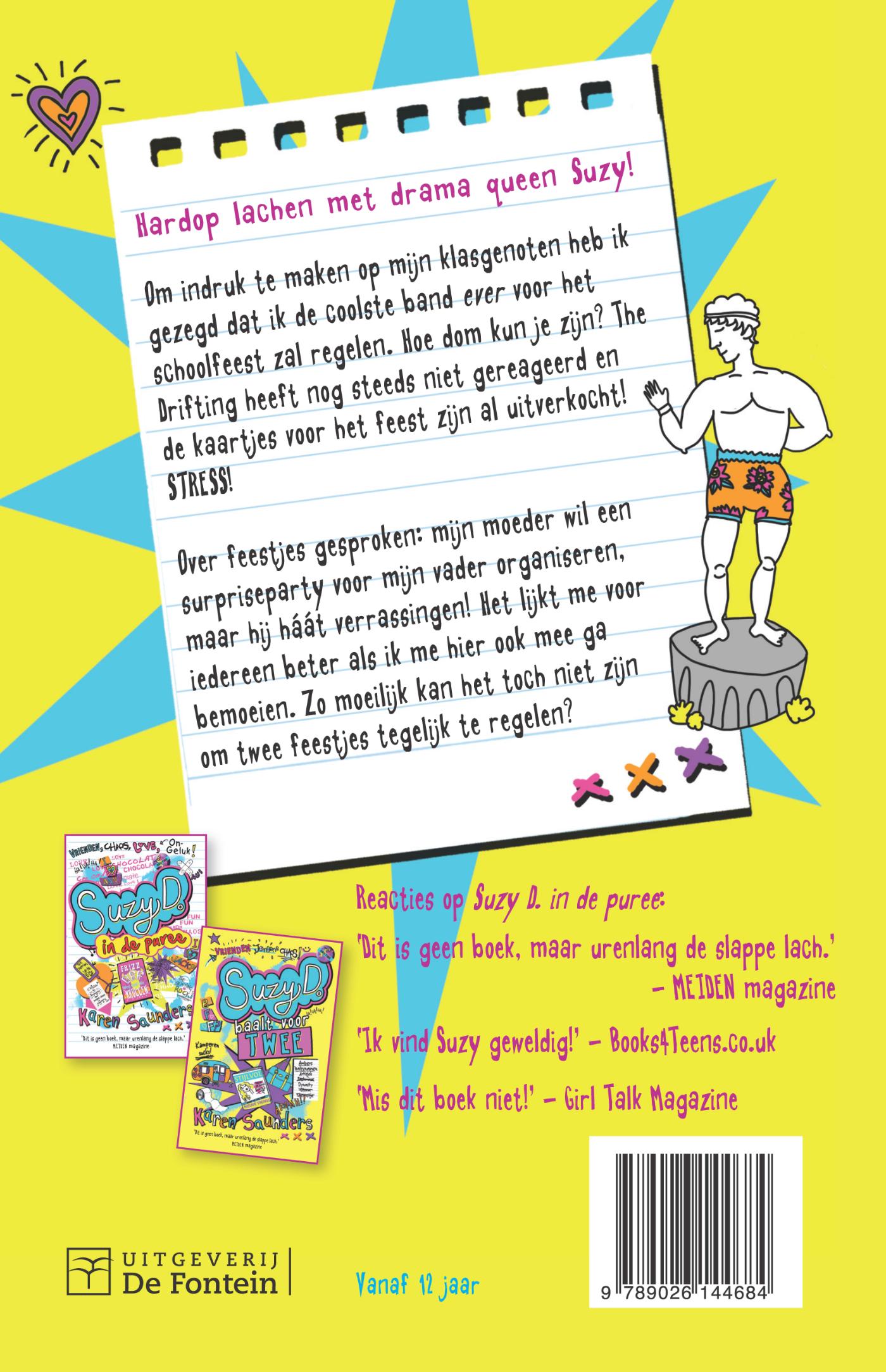 Achterkant van Suzy D. feest lekker mee