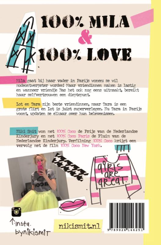 Achterkant van 100% Mila & 100% Love