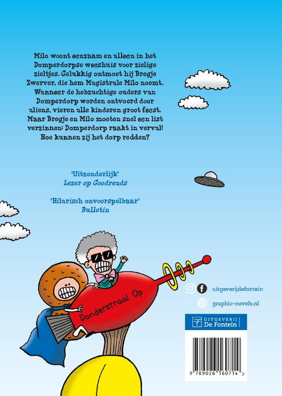 Achterkant van Alle ouders de lucht in!
