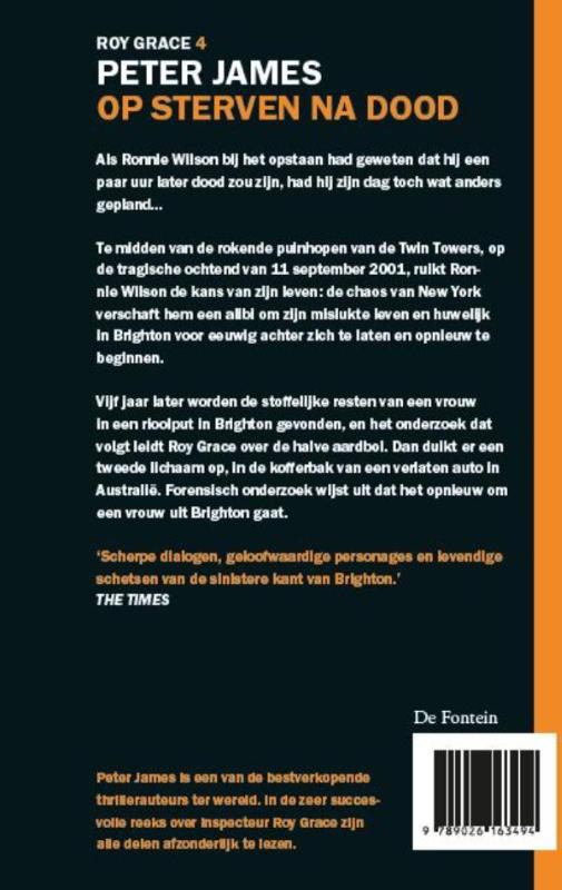Achterkant van Op sterven na dood