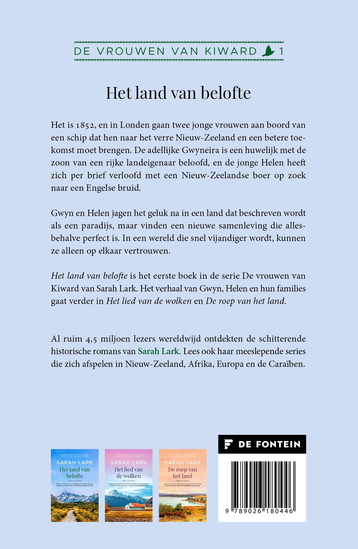 Achterkant van Het land van belofte