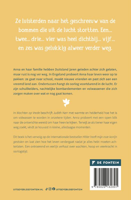 Achterkant van Wachten op vrede