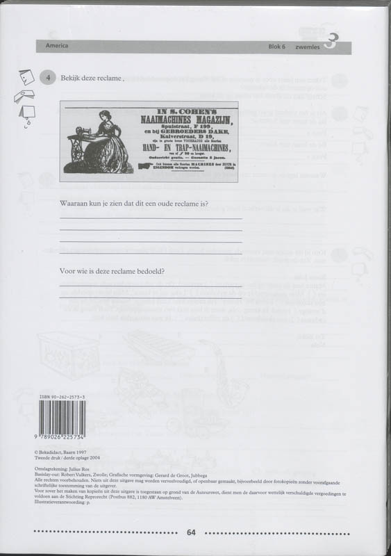 Achterkant van Werkboek