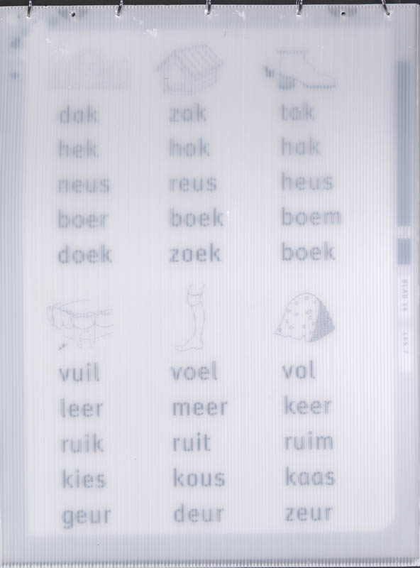 Achterkant van Bordleesboek