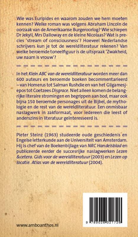 Achterkant van Klein ABC van de wereldliteratuur