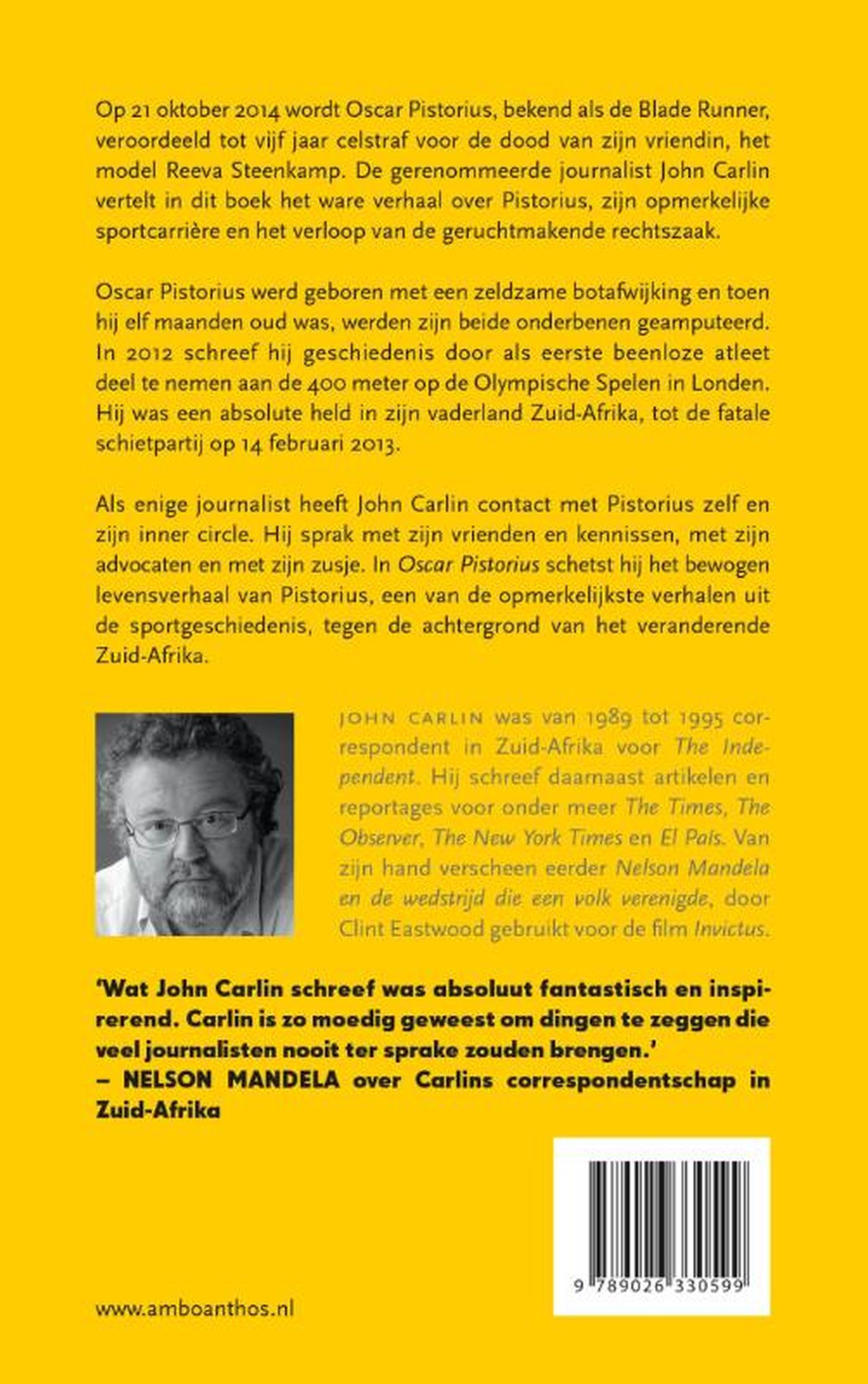 Achterkant van Oscar Pistorius