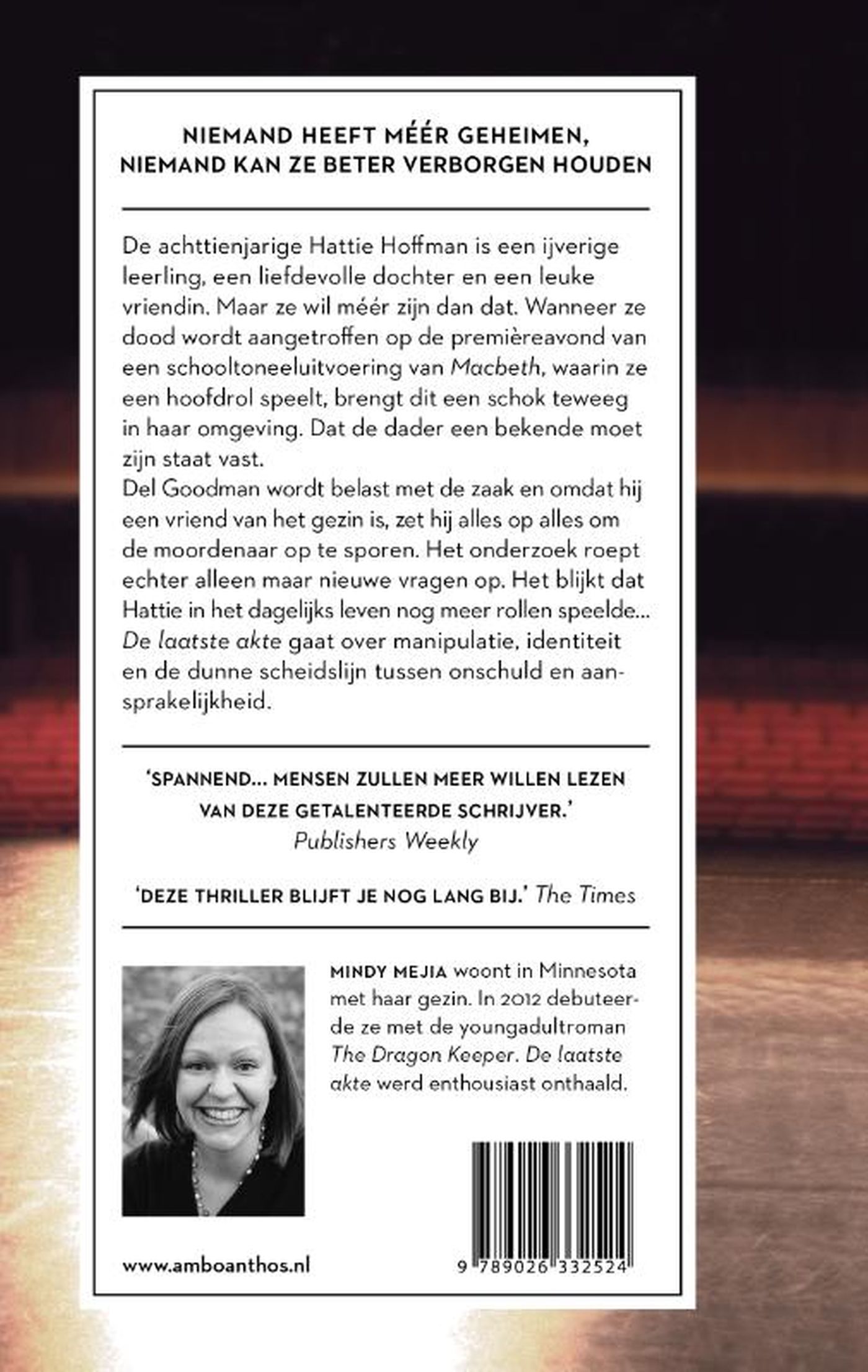 Achterkant van De laatste akte