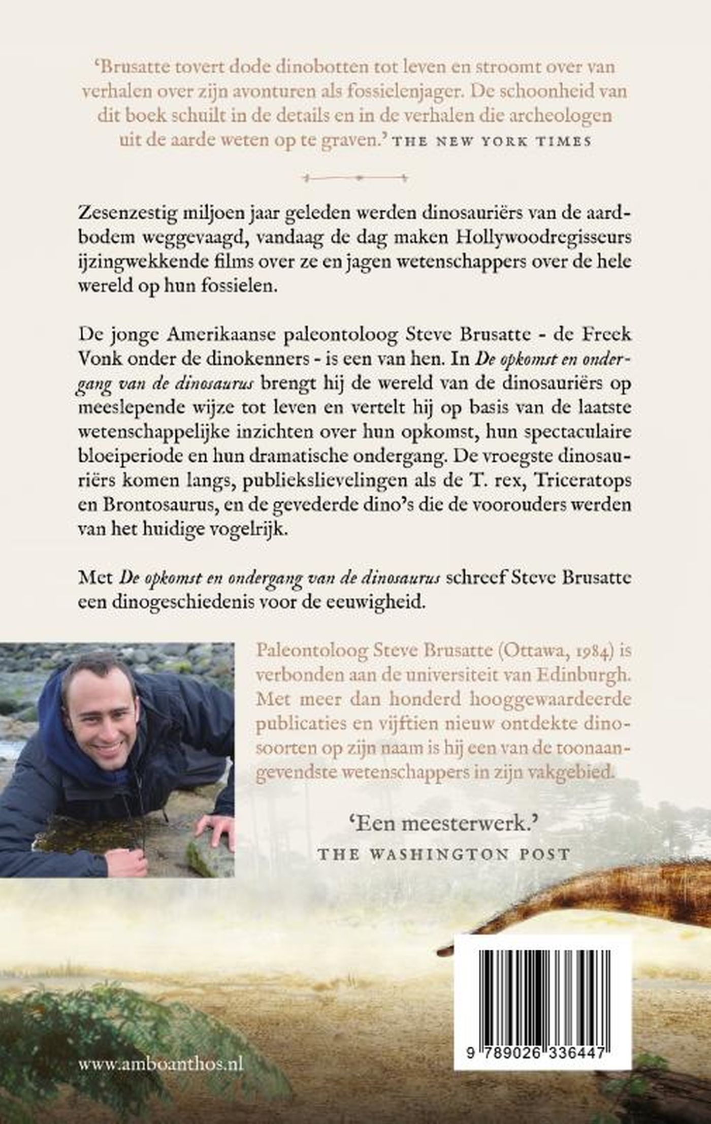 Achterkant van De opkomst en ondergang van de dinosaurus