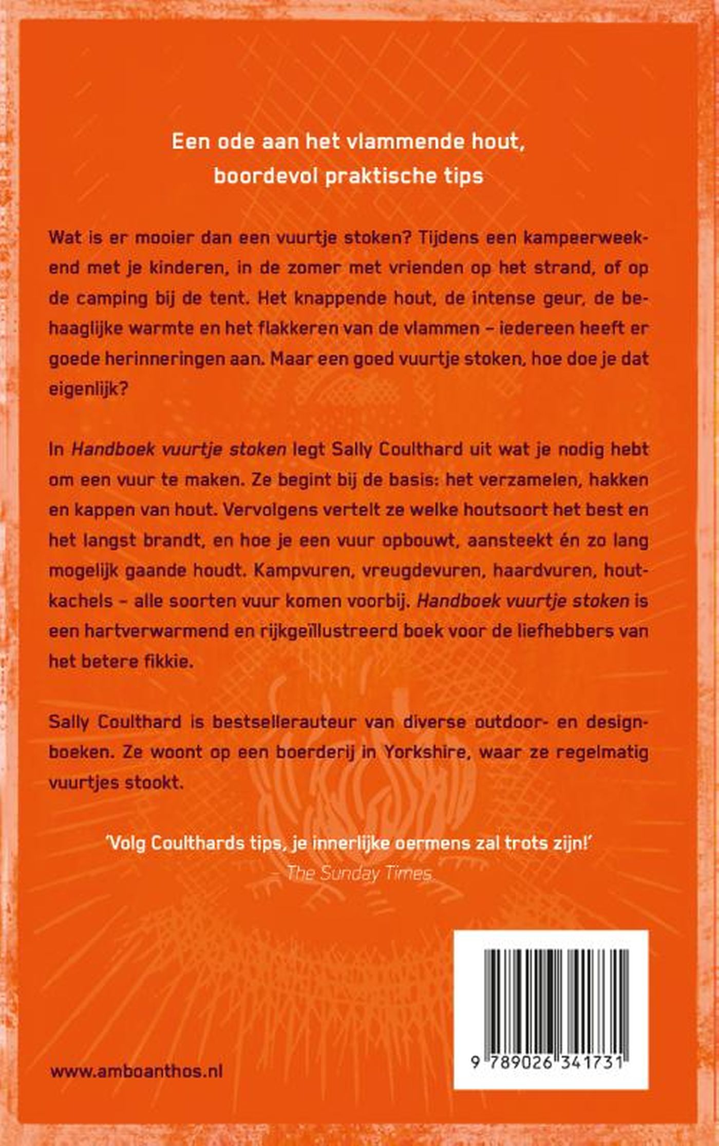 Achterkant van Handboek vuurtje stoken
