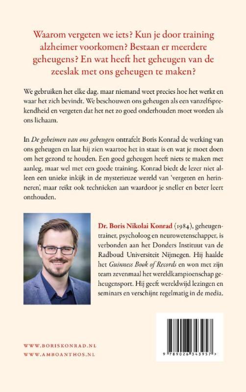 Achterkant van De geheimen van ons geheugen