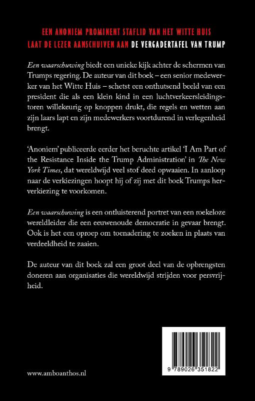 Achterkant van Een waarschuwing