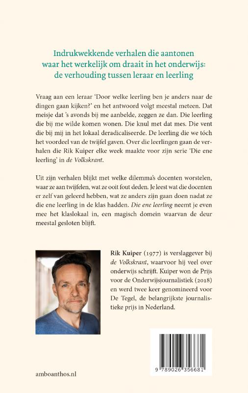 Achterkant van Die ene leerling