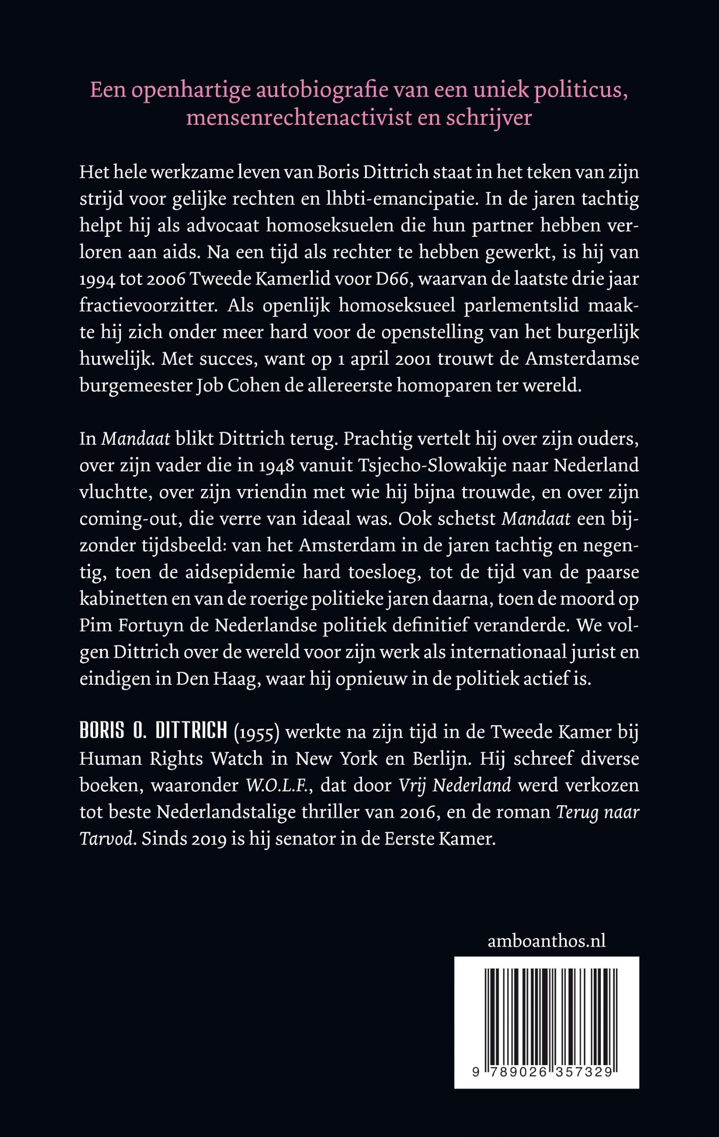 Achterkant van Mandaat