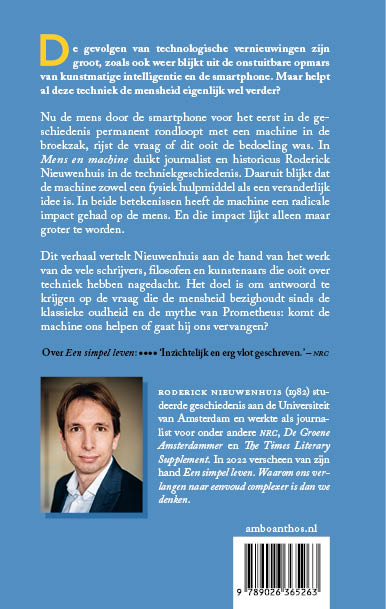 Achterkant van Mens en machine