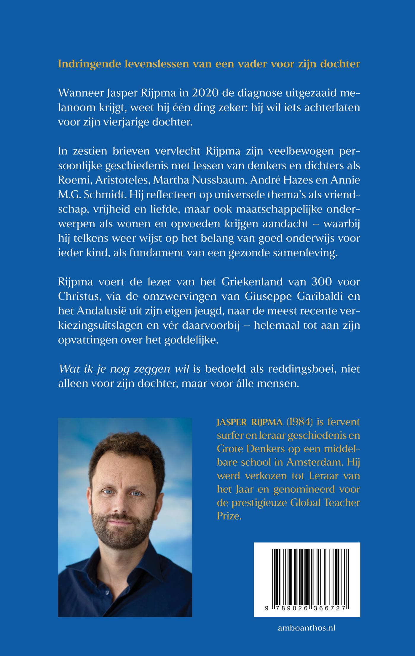 Achterkant van Wat ik je nog zeggen wil