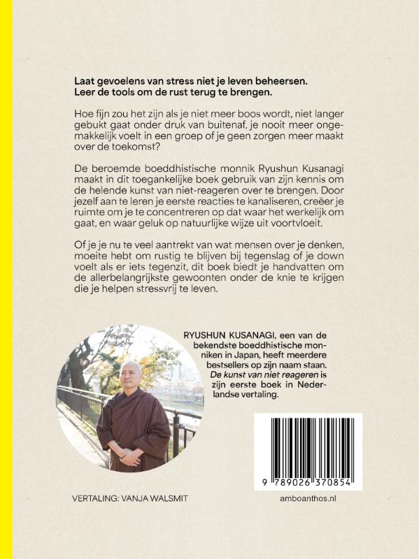 Achterkant van De kunst van niet reageren