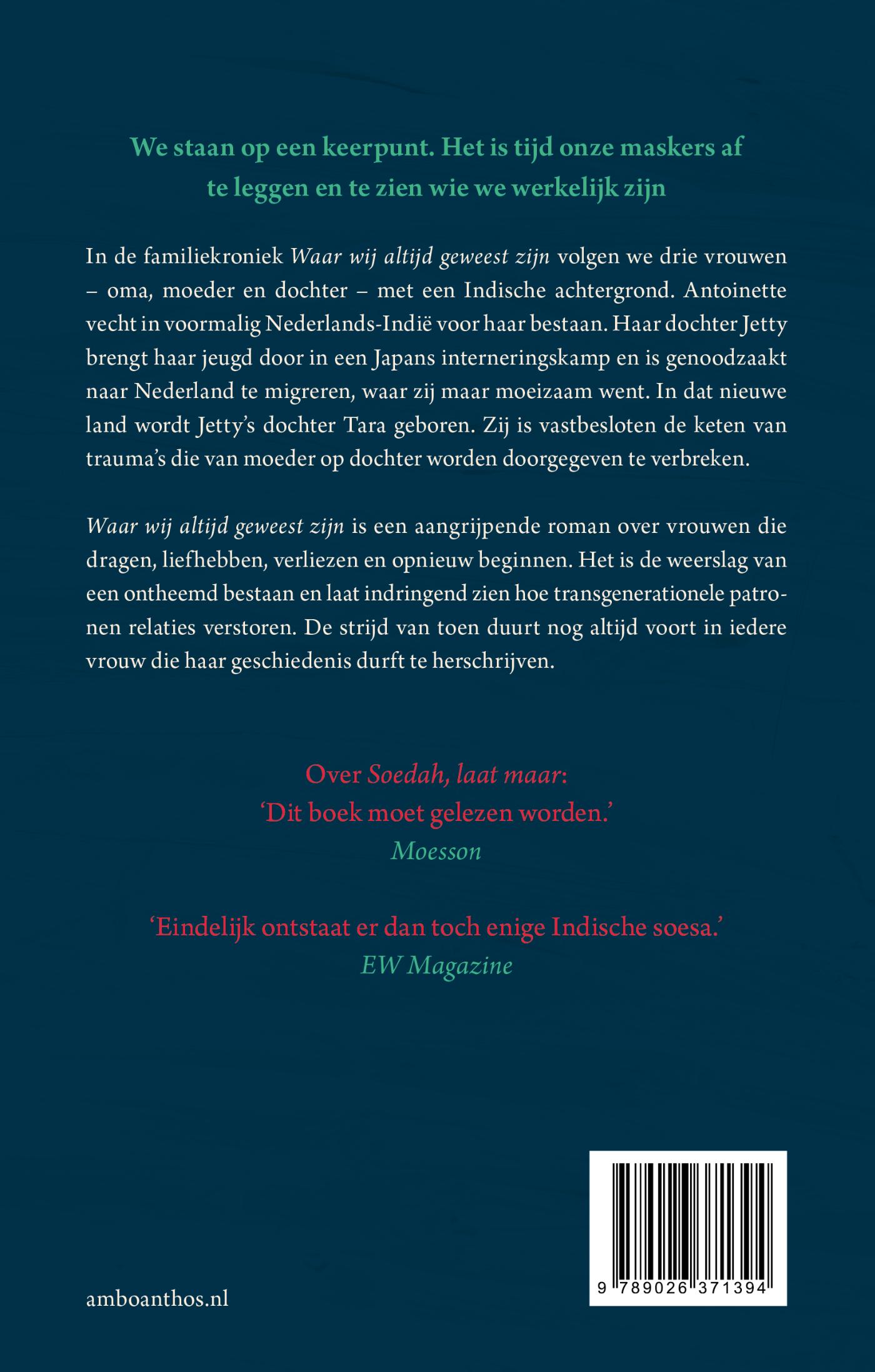 Achterkant van Waar wij altijd geweest zijn