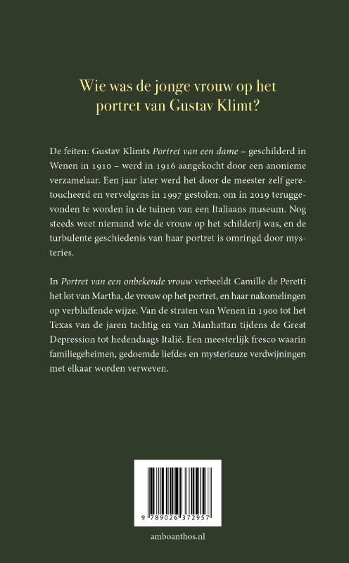 Achterkant van Portret van een onbekende vrouw