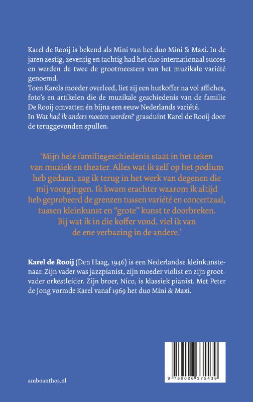 Achterkant van Wat had ik anders moeten worden?