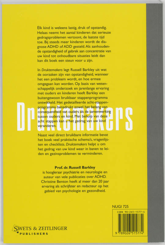 Achterkant van Druktemakers