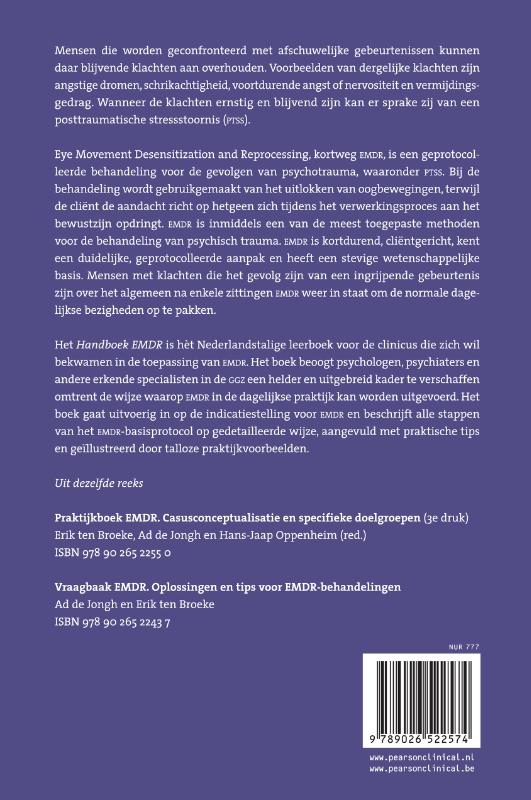 Achterkant van Handboek EMDR