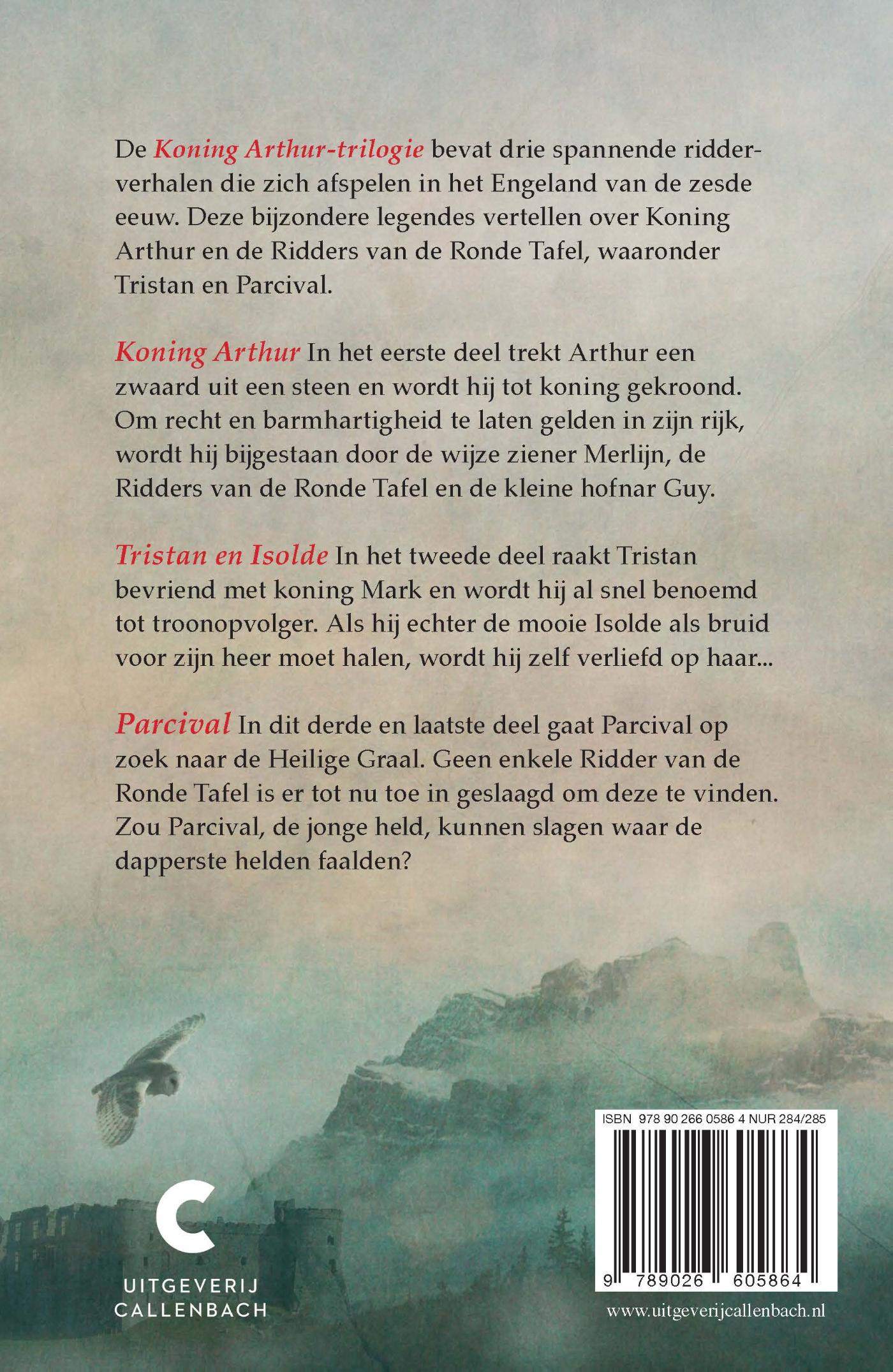 Achterkant van Koning Arthur trilogie