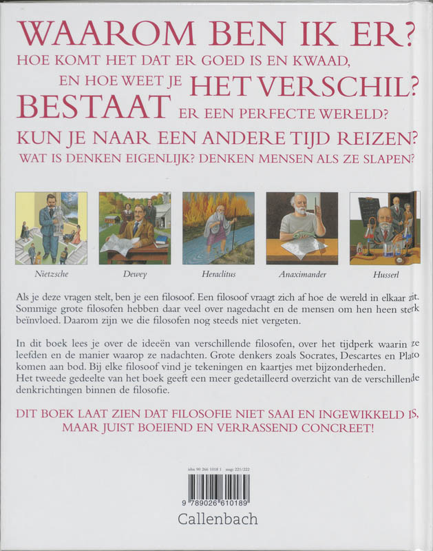 Achterkant van Filosofie voor jonge denkers