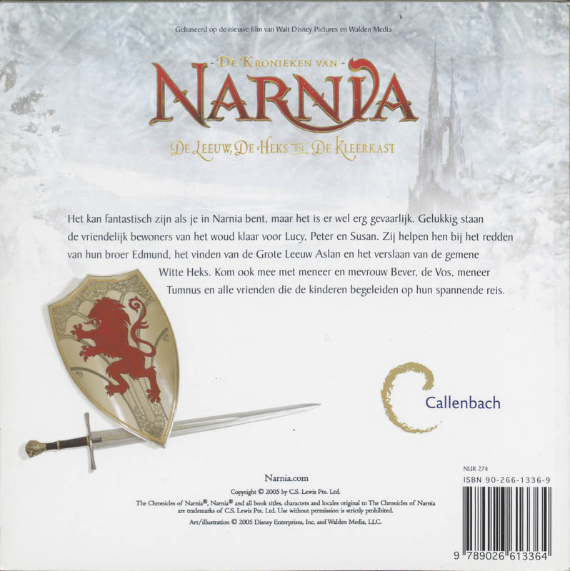 Achterkant van De inwoners van Narnia