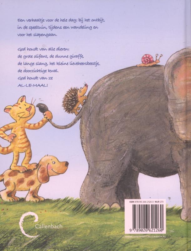 Achterkant van Weet je wel hoeveel God van dieren houdt?