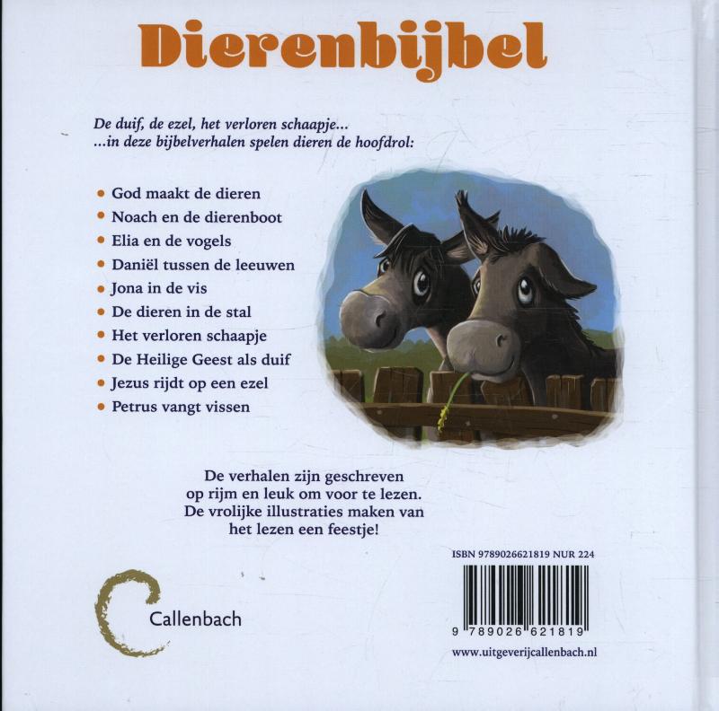 Achterkant van Dierenbijbel