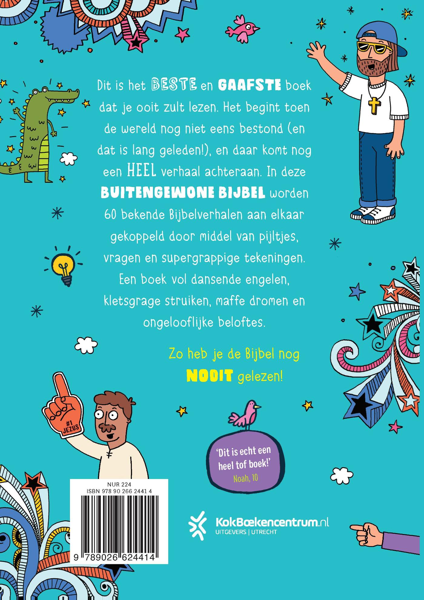 Achterkant van Buitengewone Bijbel