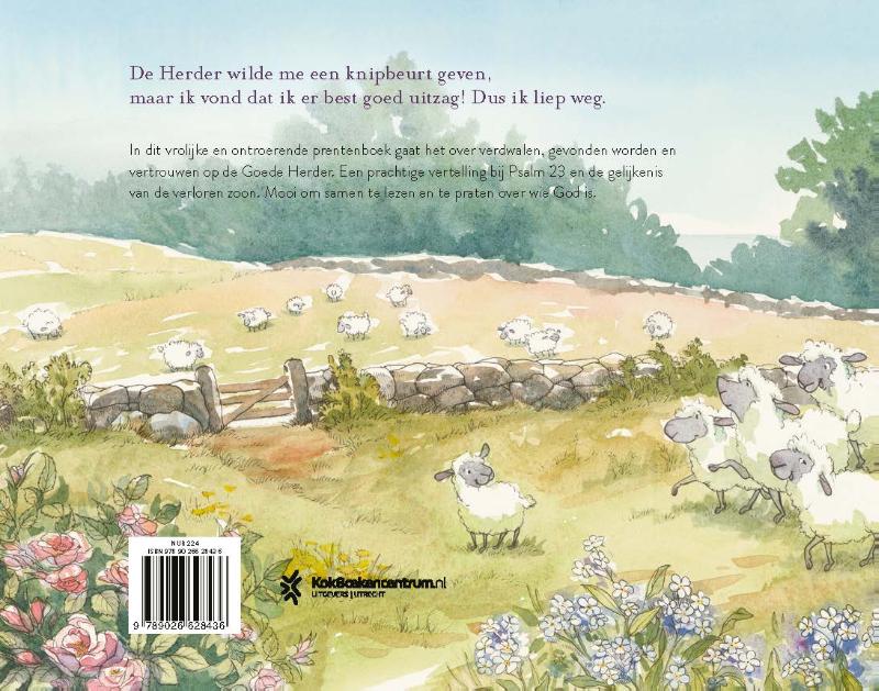 Achterkant van De Goede Herder en het koppige schaapje