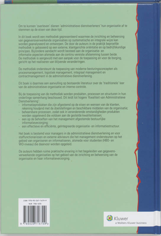 Achterkant van Kwaliteit van administratieve dienstverlening