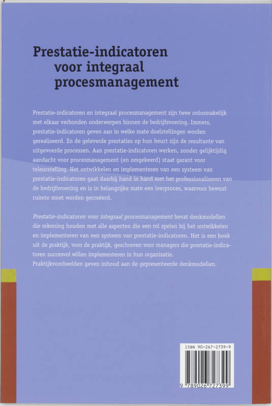 Achterkant van Prestatie-indicatoren voor integraal procesmanagement