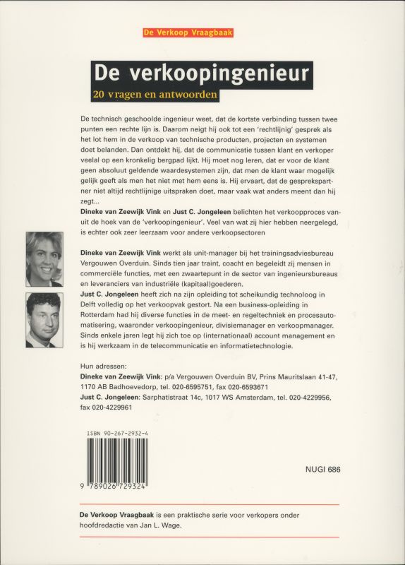 Achterkant van De verkoopingenieur