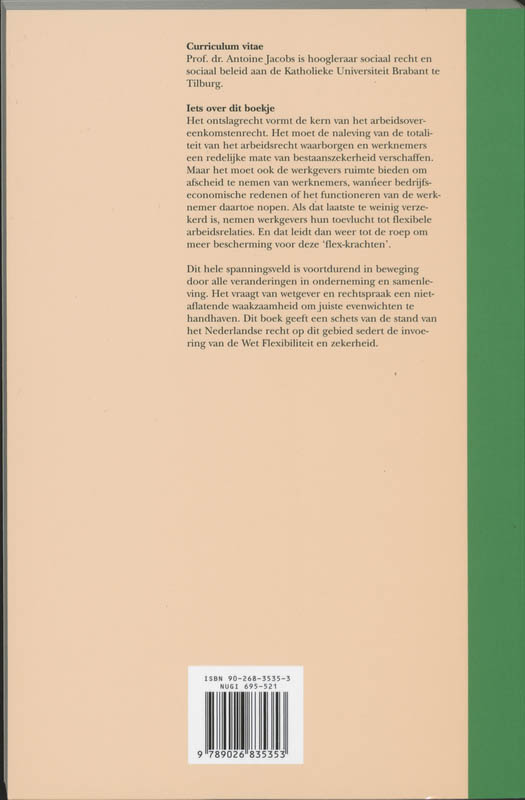 Achterkant van losdelig handboek