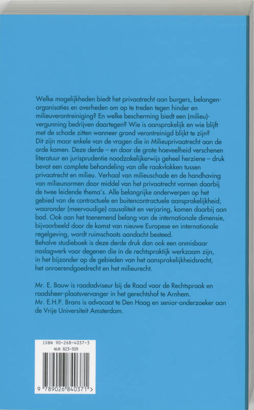 Achterkant van Milieuprivaatrecht