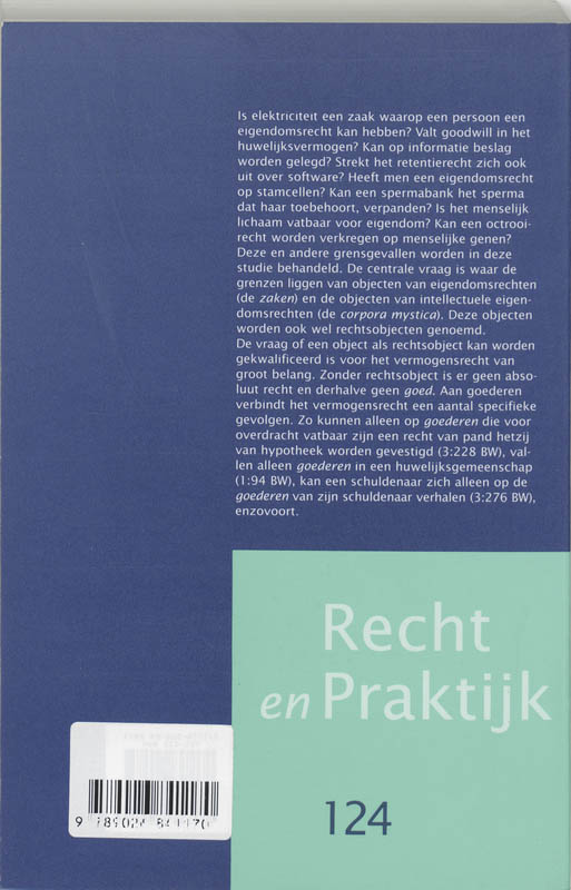 Achterkant van Grenzen van rechtsobjecten