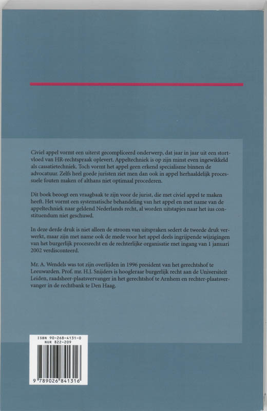 Achterkant van Civiel appel