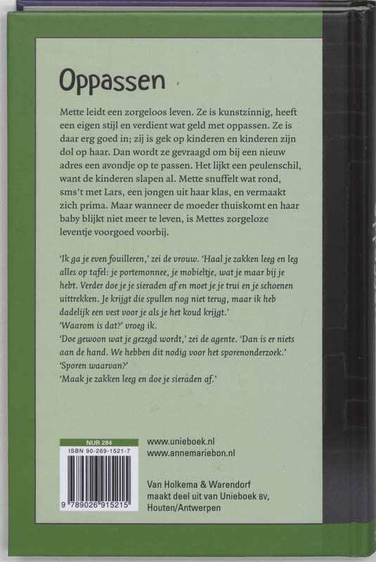 Achterkant van Oppassen