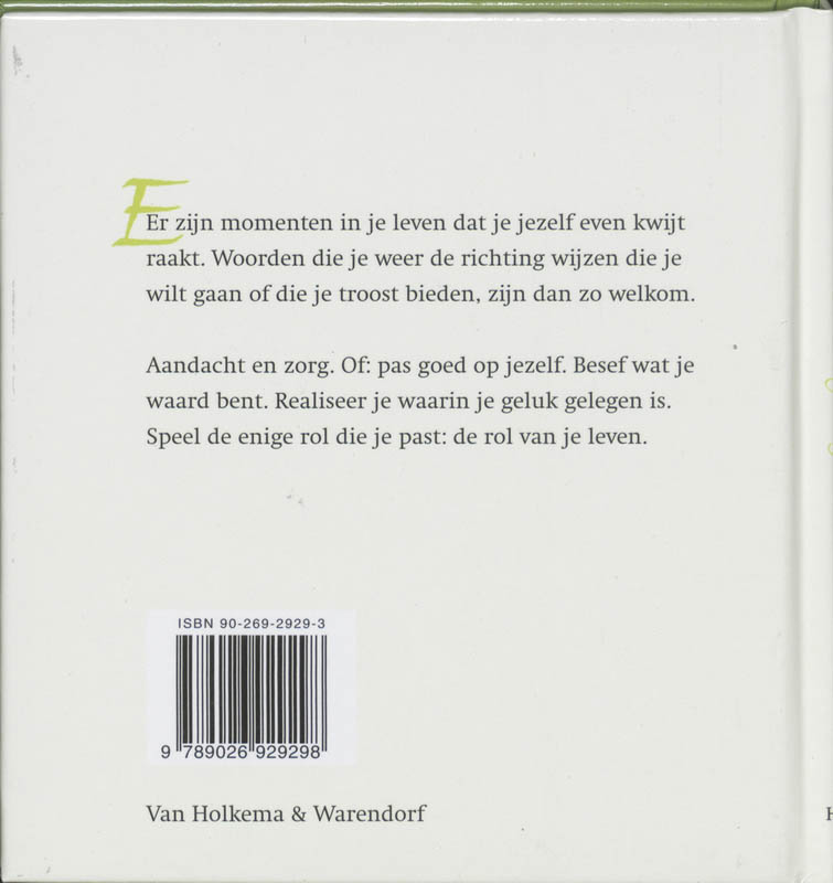 Achterkant van Pas goed op jezelf