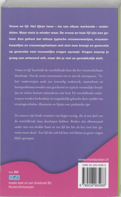 Achterkant van Vrouw en lijf
