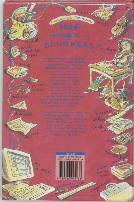 Achterkant van Hoe overleef ik de brugklas?