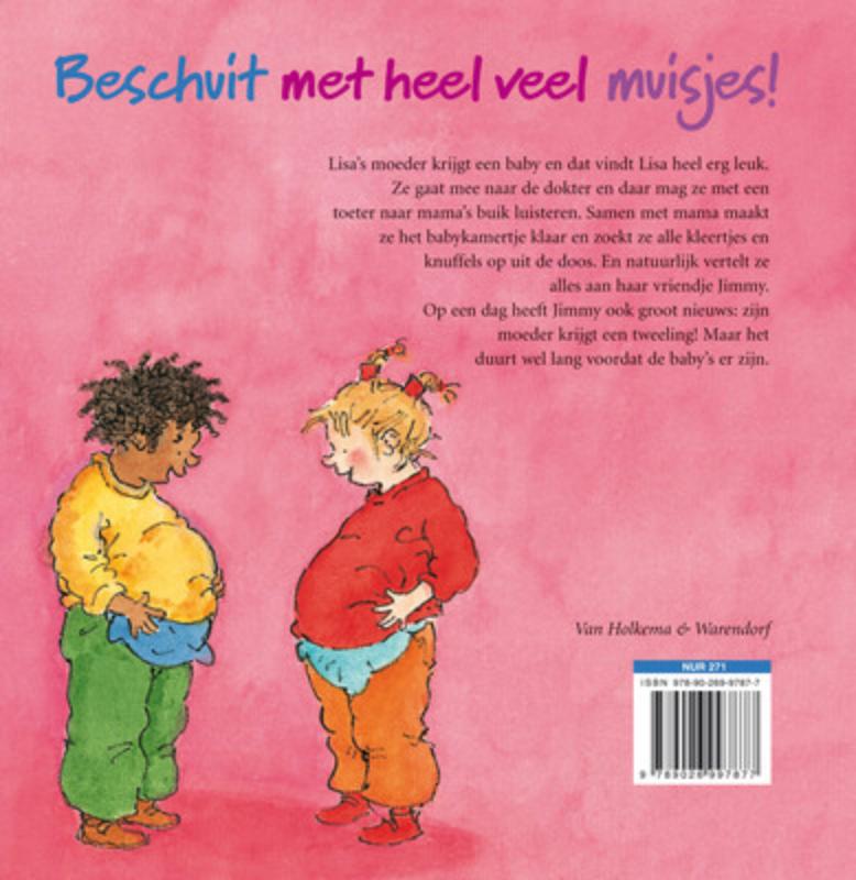 Achterkant van Beschuit met heel veel muisjes!