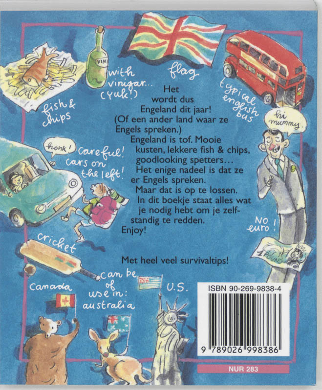 Achterkant van Hoe overleef ik mijn vakantie in Engeland?